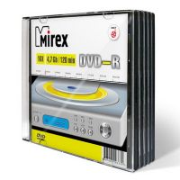 DVD-диск Mirex 4.7 Gb, Slim Case (5 шт)