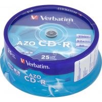 CD-диск Verbatim CD-R 700МБ Cake Box (52x, 25 шт)