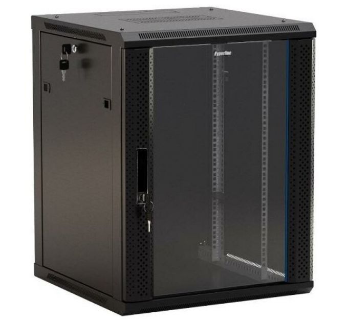 Шкаф коммутационный Hyperline TWB-0966-GP-RAL9004 black