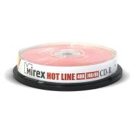 CD-диск Mirex 700 Mb, HotLine, Cake Box (10 шт)