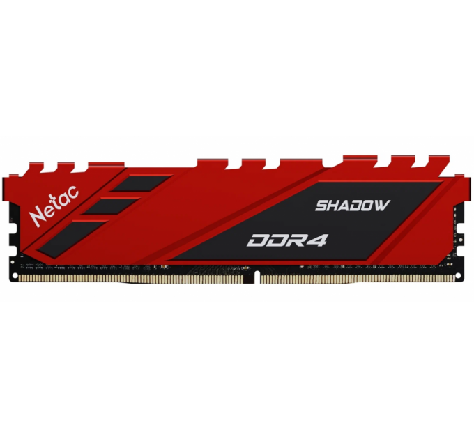 Модуль памяти DDR4 8GB Netac NTSDD4P36SP-08R Shadow PC4-28800 3600MHz CL18 радиатор red 1.35V