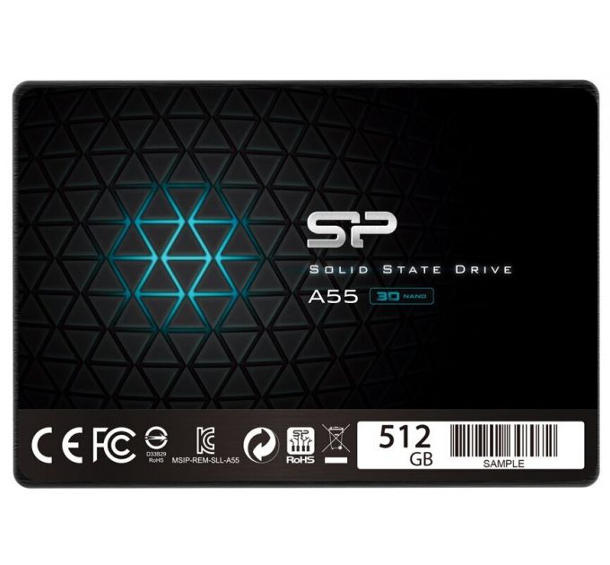 SSD-накопитель Silicon Power 512GB SATA-III, SP512GBSS3A55S25