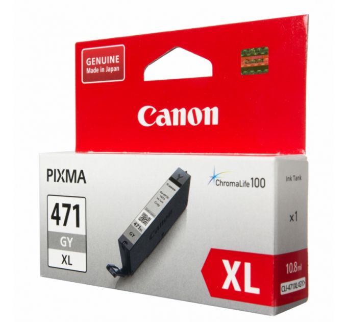 Картридж струйный Canon CLI-471GY XL увеличенной ёмкости, grey