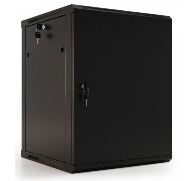 Шкаф коммутационный Hyperline TWB-0966-SR-RAL9004 настенный 19-дюймовый (19"), 9U, 500x600х600мм
