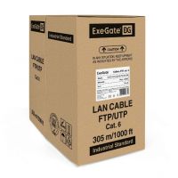 Кабель ExeGate EX281810RUS FUTP4-C6-CU-S23-IN-PVC-GY-305 FTP 4 пары gray