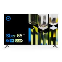 Комплект 65" Телевизор Sber SDX 65UQ5232T QLED черный 3840x2160, 4K Ultra HD, 60 Гц, Wi-Fi, Smart TV