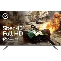 43" Телевизор Sber SDX 43F2014 серебро 1920x1080, Full HD, 60 Гц, Wi-Fi, Smart TV, Салют ТВ
