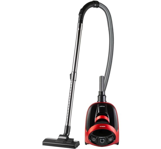 Пылесос Hyundai HYV-C1990 красный/черный, 250/1800 Вт, уборка сухая, пылесборник контейнер, 1.5 л