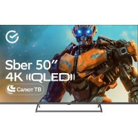 50" Телевизор Sber SDX 50UQ5231 QLED тёмно-серый 3840x2160, 4K Ultra HD, 60 Гц, Wi-Fi, Smart TV, Сал