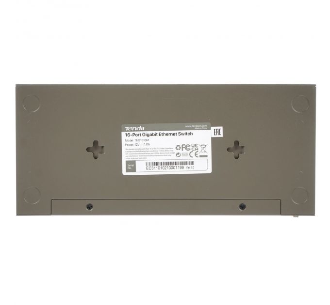Коммутатор Tenda TEG1016M неуправляемый 16-портовыйGigabit Ethernet