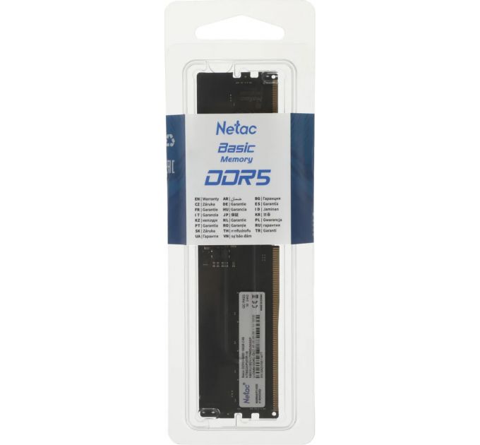 Оперативная память Netac 16GB DDR5 5600 (PC5-44800) Basic DIMM C46 46-45-45-90 1,1V Memory module