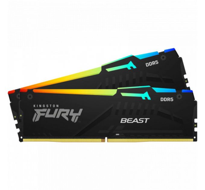 ОЗУ Kingston Fury Beast KF556C40BBAK2-64 (DIMM, DDR5, 64 Гб (2 х 32 Гб), 5600 МГц)