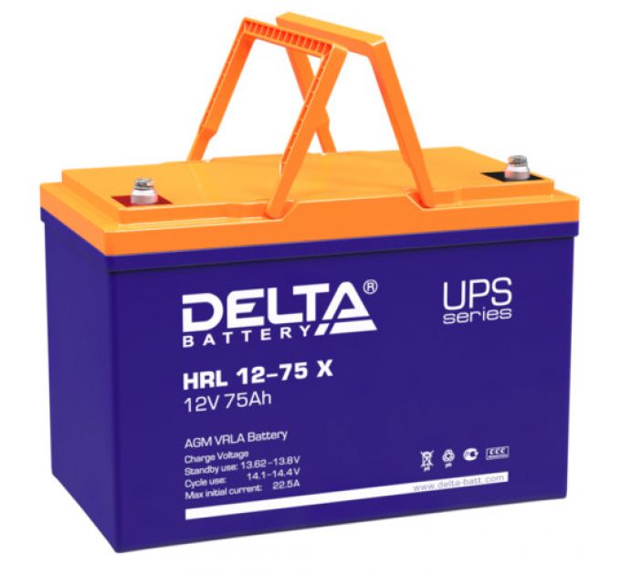 Сменные аккумуляторы АКБ для ИБП Delta Battery HRL 12-75 X (12 В)