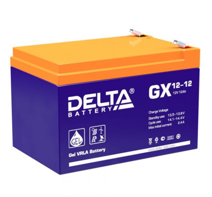 Сменные аккумуляторы АКБ для ИБП Delta Battery GX 12-12 (12 В)