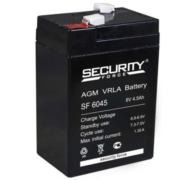 Сменные аккумуляторы АКБ для ИБП Security Force SF 6045 (6 В)
