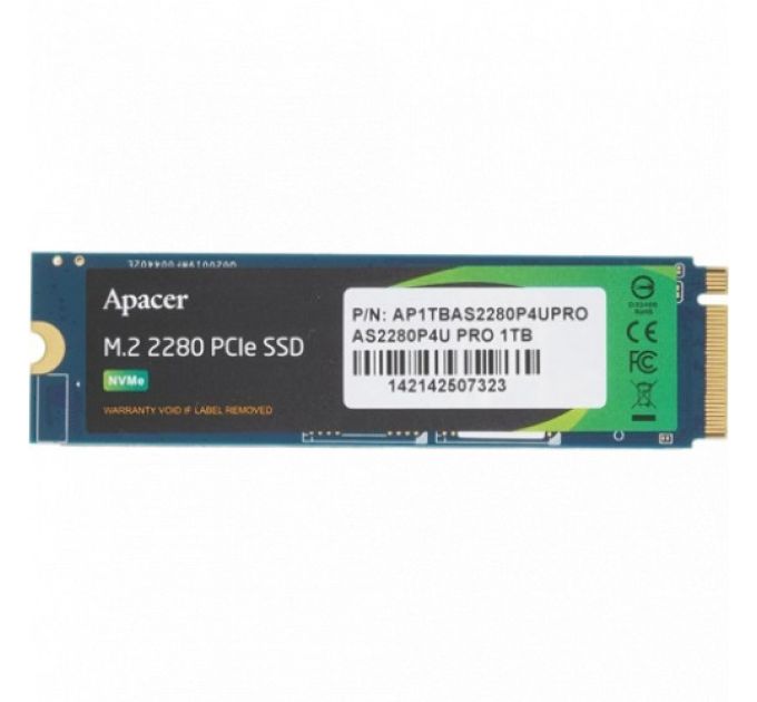 Внутренний жесткий диск Apacer AS2280P4U PRO AP1TBAS2280P4UPRO-1 (SSD (твердотельные), 1 ТБ, M.2, NVMe)