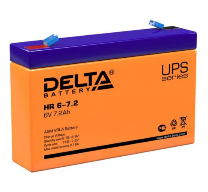 Сменные аккумуляторы АКБ для ИБП Delta Battery HR 6-7.2 (6 В)
