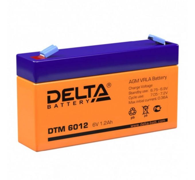 Сменные аккумуляторы АКБ для ИБП Delta Battery DTM 6012 (6 В)