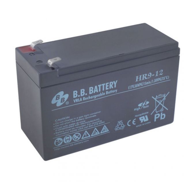 Сменные аккумуляторы АКБ для ИБП B.B. Battery Аккумуляторная батарея HR 9-12 (12 В)