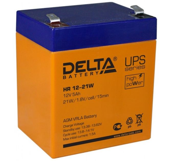 Сменные аккумуляторы АКБ для ИБП Delta Battery HR 12-21 W (12 В)