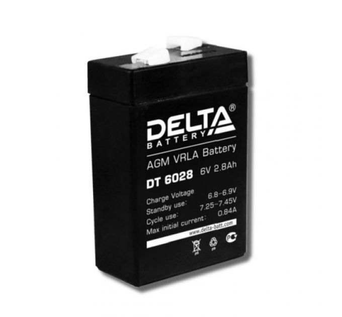 Сменные аккумуляторы АКБ для ИБП Delta Battery DT 6028 (6 В)