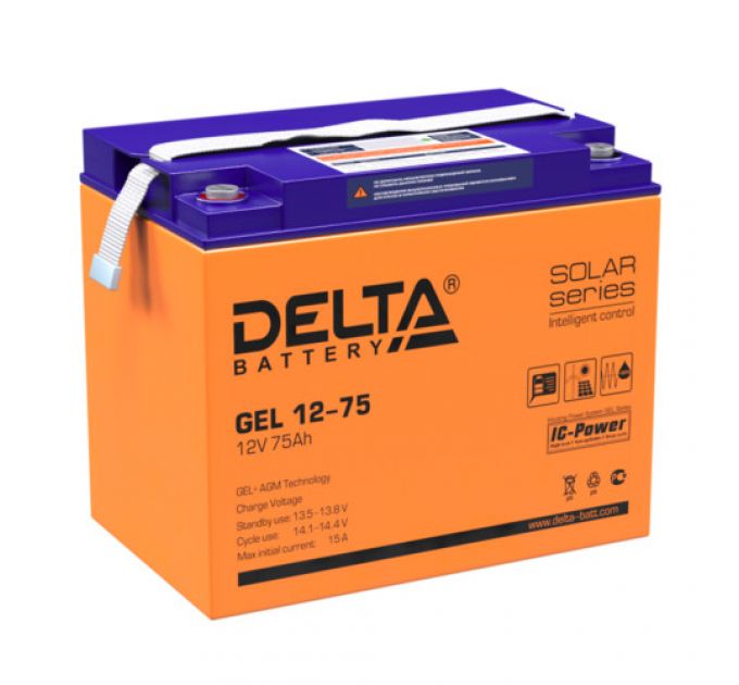 Сменные аккумуляторы АКБ для ИБП Delta Battery GEL 12-75 (12 В)