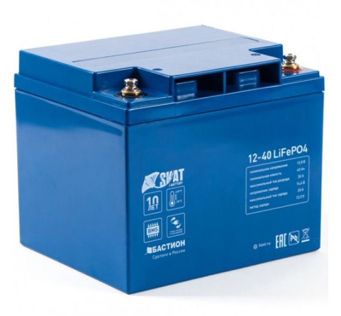 Сменные аккумуляторы АКБ для ИБП БАСТИОН Skat i-Battery 12-40 LiFePO4 (12 В)