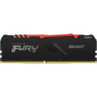 ОЗУ Kingston FURY Beast Black RGB Gaming Memory KF432C16BBA/8-SP (DIMM, DDR4, 8 Гб, 3200 МГц)