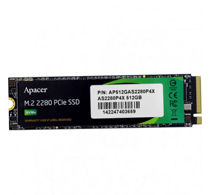 Внутренний жесткий диск Apacer AST280 AP512GAS2280P4X-1 (SSD (твердотельные), 512 ГБ, M.2, PCIe)