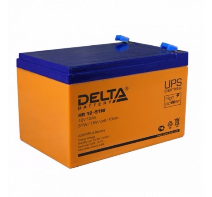 Сменные аккумуляторы АКБ для ИБП Delta Battery HR 12-51W 12V12Ah HR 12-51 W (12 В)