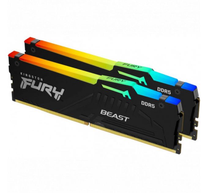 ОЗУ Kingston Fury Beast RGB 2x8G KF560C40BBAK2-16 (DIMM, DDR5, 16 Гб (2 х 8 Гб), 6000 МГц)