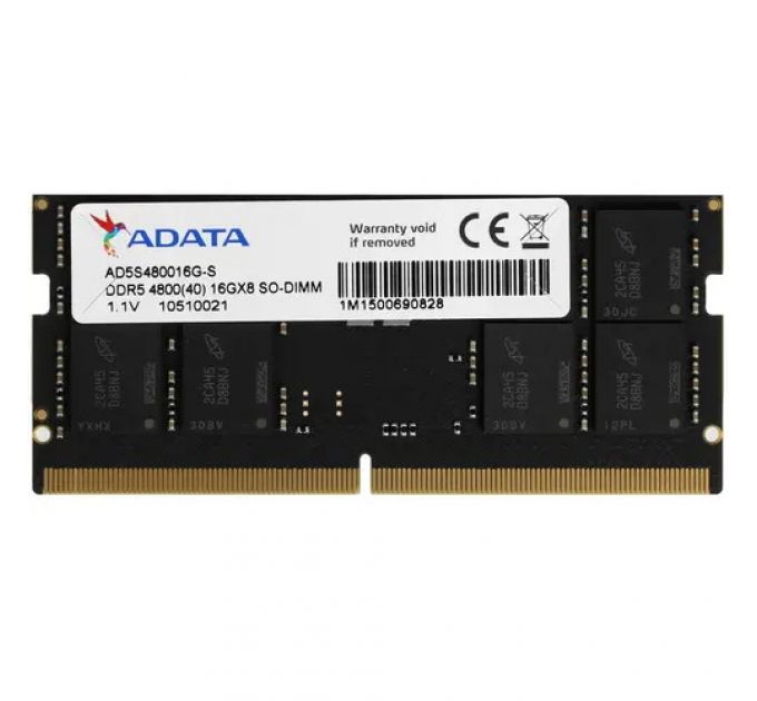 ОЗУ ADATA AD5S480016G-S (SO-DIMM, DDR5, 16 Гб, 4800 МГц)