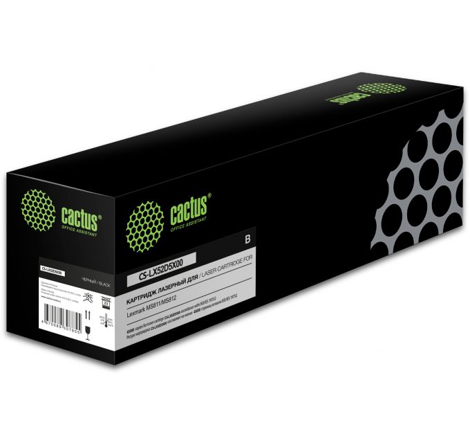 Картридж лазерный Cactus CS-LX52D5X00 52D5X00 черный (45000стр.) для Lexmark MS811/MS812