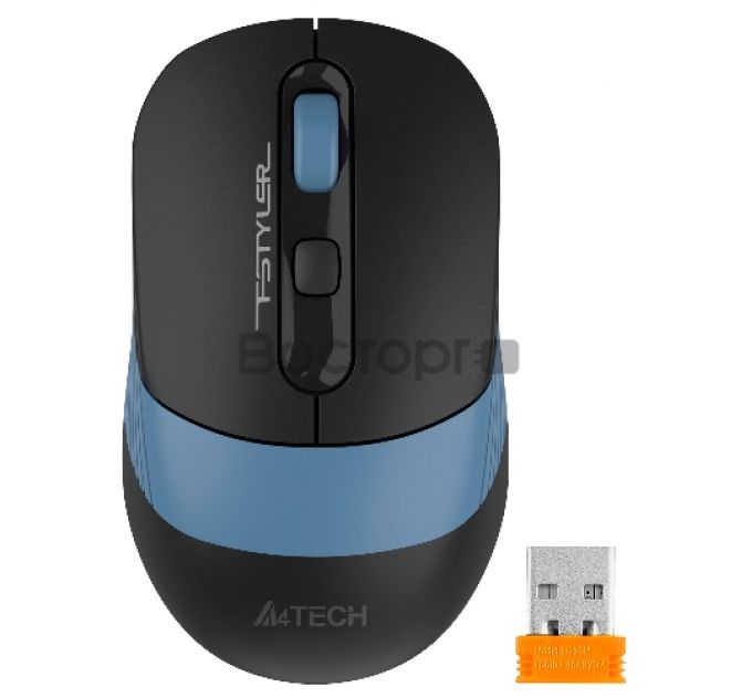 Мышь A4Tech Fstyler FB10C черный/синий оптическая (2400dpi) беспроводная BT/Radio USB (4but)