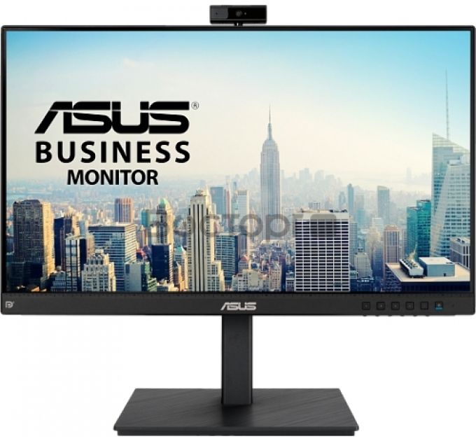 Монитор IPS для видеоконференций, ASUS BE24EQSK 23,8” FHD(1920x1080), 300 cd/㎡, 1000:1, 178°(H)/178°(V), 5ms, веб-камера FHD, D-SUB,HDMI,DP,USB, микрофонный массив, Speakers, HAS, Frameless Design, VESA 100x100mm, MiniPC Kit, black