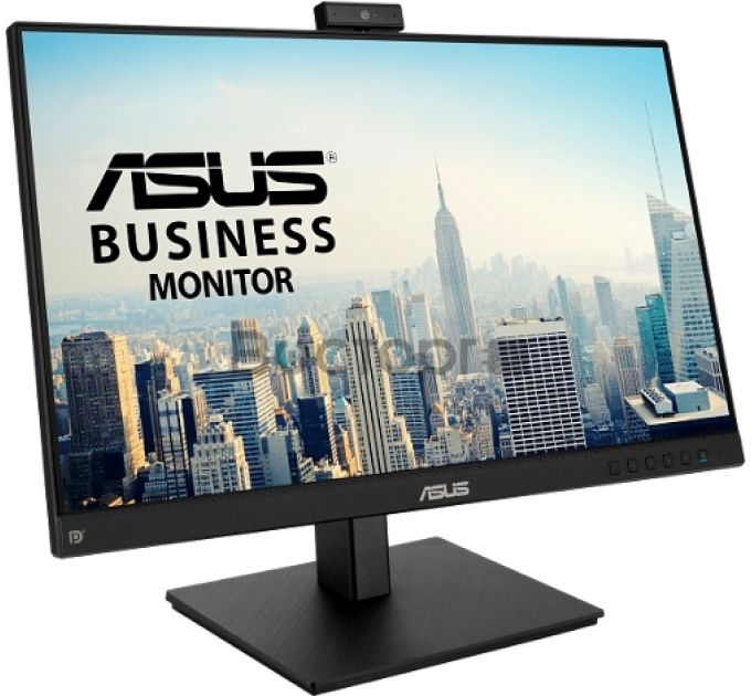 Монитор IPS для видеоконференций, ASUS BE24EQSK 23,8” FHD(1920x1080), 300 cd/㎡, 1000:1, 178°(H)/178°(V), 5ms, веб-камера FHD, D-SUB,HDMI,DP,USB, микрофонный массив, Speakers, HAS, Frameless Design, VESA 100x100mm, MiniPC Kit, black