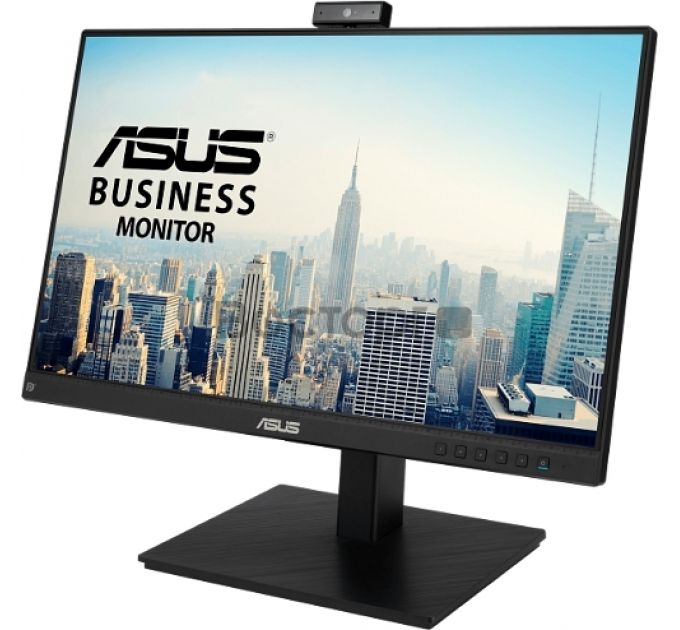 Монитор IPS для видеоконференций, ASUS BE24EQSK 23,8” FHD(1920x1080), 300 cd/㎡, 1000:1, 178°(H)/178°(V), 5ms, веб-камера FHD, D-SUB,HDMI,DP,USB, микрофонный массив, Speakers, HAS, Frameless Design, VESA 100x100mm, MiniPC Kit, black