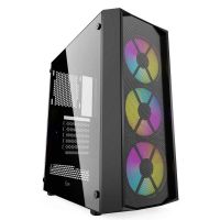 Корпус ATX Powercase Rhombus X3 Mesh LED CMRMX-L3 черный, без БП, с окном, USB 3.0, 2*USB 2.0, audio