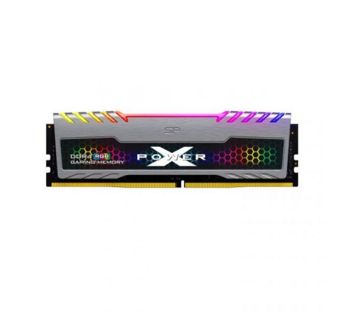 Модуль памяти DDR4 8GB Silicon Power SP008GXLZU320BSB XPOWER Turbine RGB PC4-25600 3200MHz CL16 1Gx8 SR радиатор 1.35V