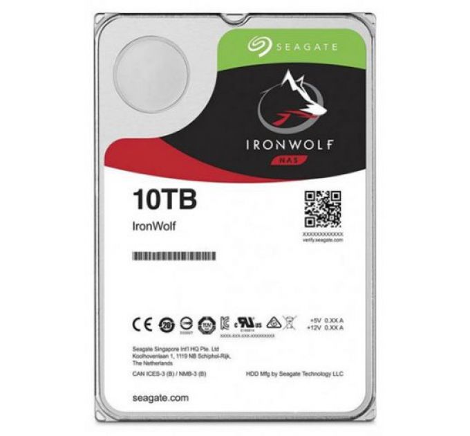 Жесткий диск 10TB SATA 6Gb/s Seagate ST10000VN0008 3.5" IronWolf NAS 7200rpm 256MB