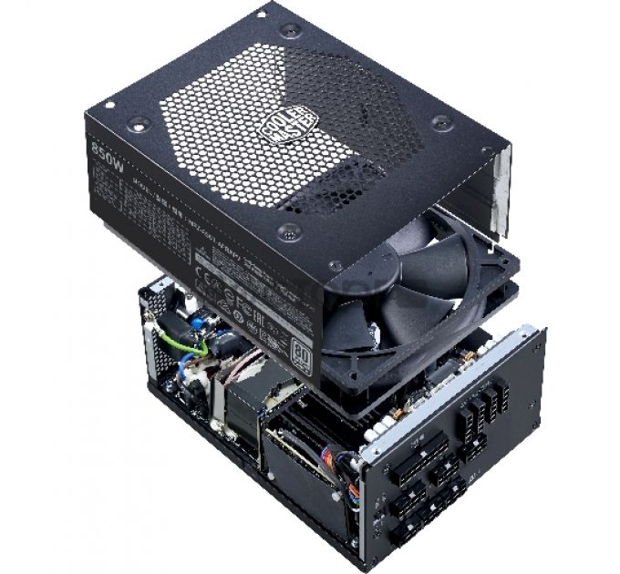 Блок питания ATX Cooler Master V850 Platinum MPZ-8501-AFBAPV-EU 850W, APFC, 135mm fan, 80 PLUS Platinum, отстегивающиеся кабели