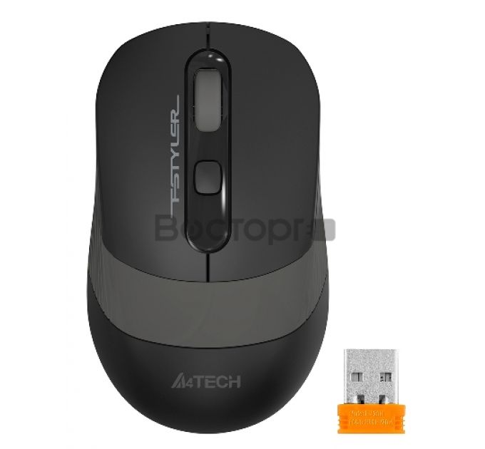 Мышь A4Tech Fstyler FG10S черный/серый оптическая (2000dpi) silent беспроводная USB (4but)