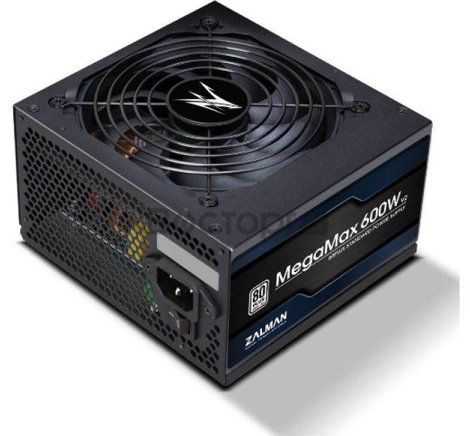 Блок питания ATX Zalman MegaMax 600W v2 ZM600-TXII (V2) 80PLUS STANDARD, Active PFC, 120mm fan Retail