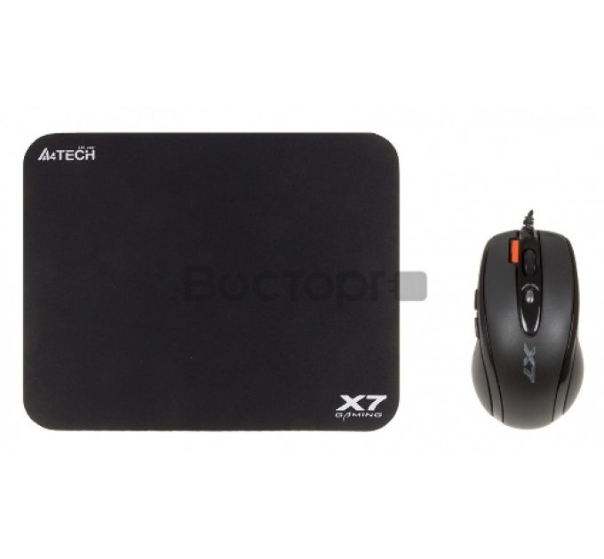 Мышь A4Tech X-7120 черный оптическая (2000dpi) USB2.0 (7but)+Коврик