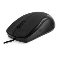 Мышь CROWN CMM-31 (Black) (3 кнопки; 1000DPI; Длина провода: 1.3м; USB; Soft-touch пластик ,Plug & Play)