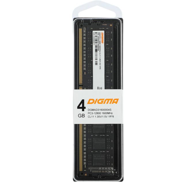 Оперативная память DIGMA 4Gb DDR3L DGMAD31600004S (DGMAD31600004S)