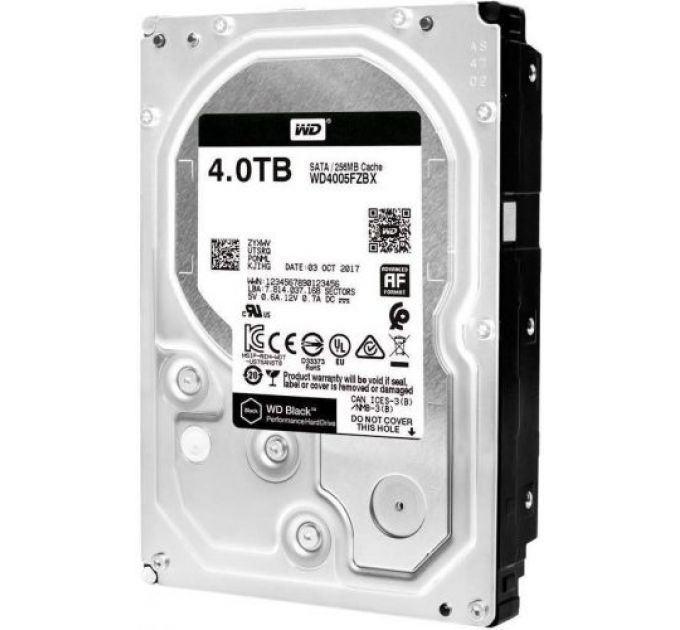 Жесткий диск 4TB SATA 6Gb/s Western Digital WD4005FZBX 3.5" WD Black 7200rpm 256MB Bulk