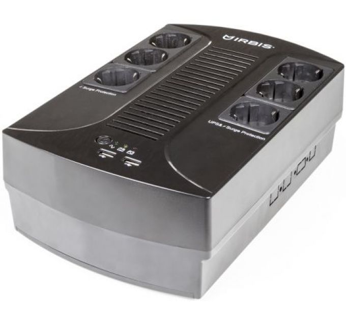 Источник бесперебойного питания Irbis ISBR800E Personal plus 800VA/480W, line-Interactive, AVR, 6xSchuko outlets(3 Surge & 3 batt), 2 USB charger