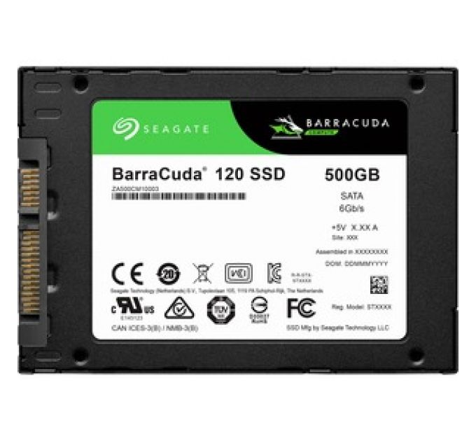 Накопитель SSD 2.5'' Seagate ZA500CM10003 Barracuda 120 500GB TLC 6Gb/s 560/540MB/s IOPS 90K/90K MTBF 1.8M 7mm