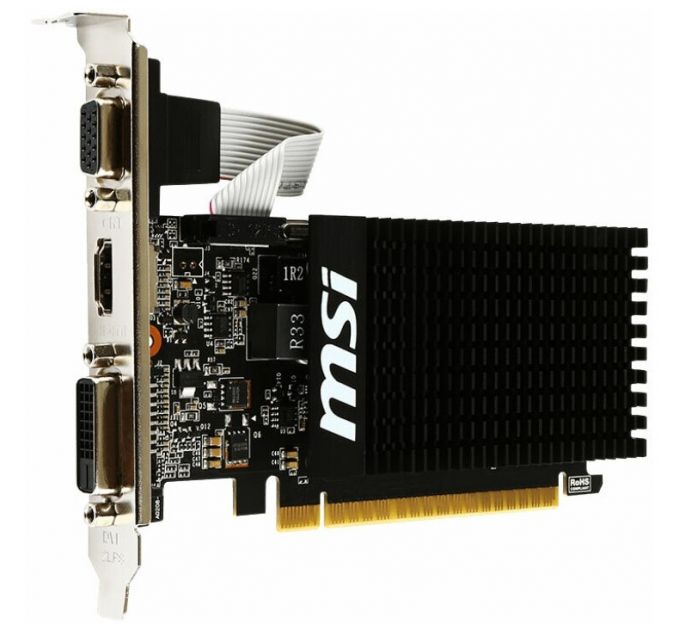 Видеокарта PCI-E MSI GeForce GT 710 GT 710 2GD3H LP 2GB Silent Low Profile GDDR3 64bit 28nm 954/1600MHz DVI(HDCP)/HDMI/VGA RTL